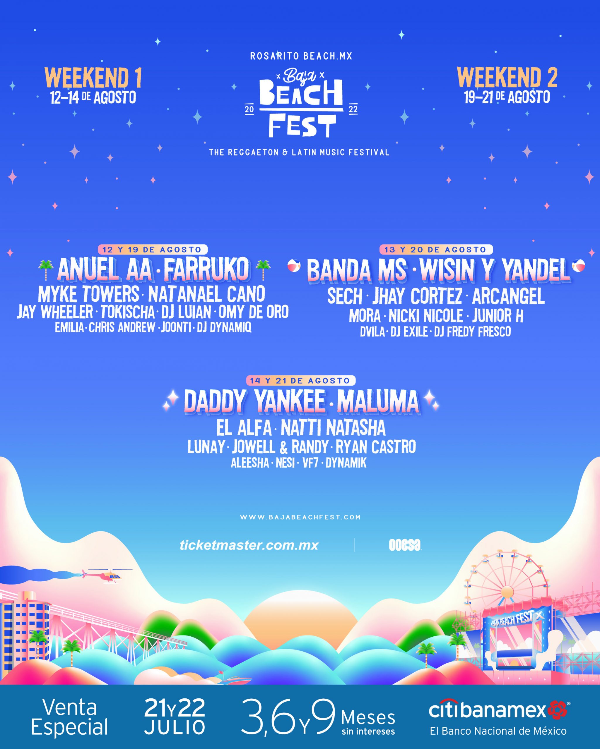 OCESA y Citibanamex preparan venta especial para el Baja Beach Fest